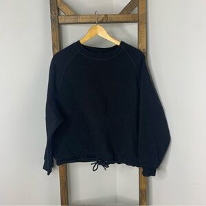 LAT Women's Black Drawstring Sweatshirt Size XL